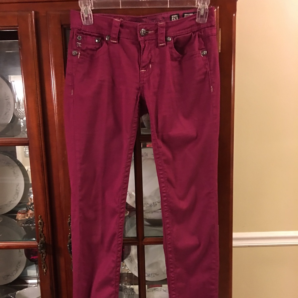Miss Me Burgundy Jeans Size 28
